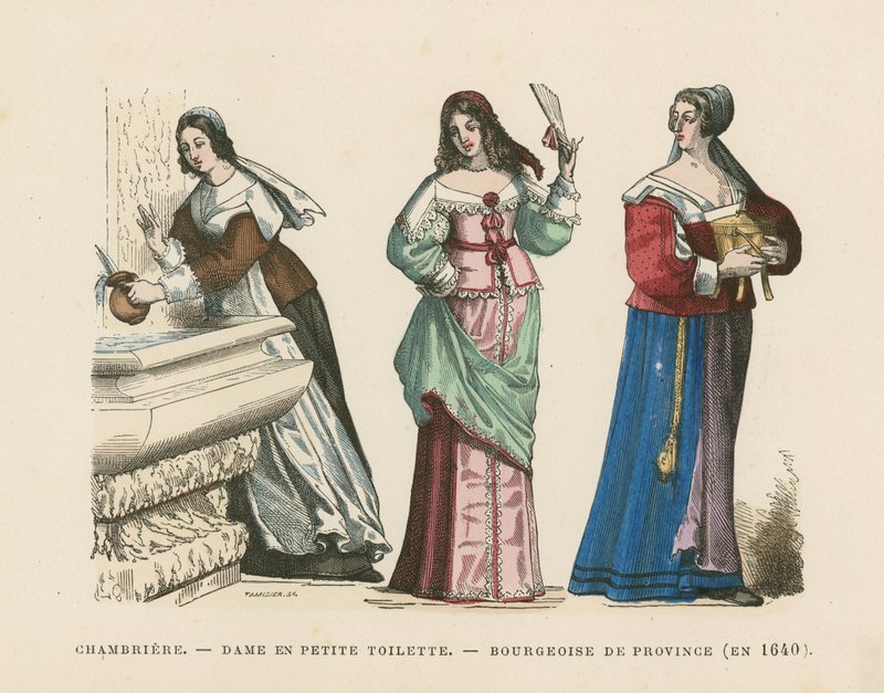 Franska damkostymer, 1600-talet av French School