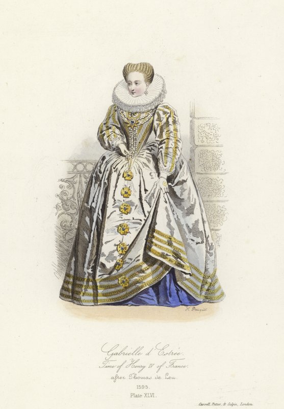 Gabrielle dEstrees, älskarinna till Henrik IV av Frankrike av French School