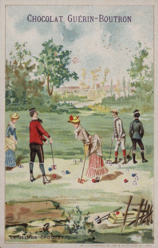 Spelet krocket (chromolitho) av French School