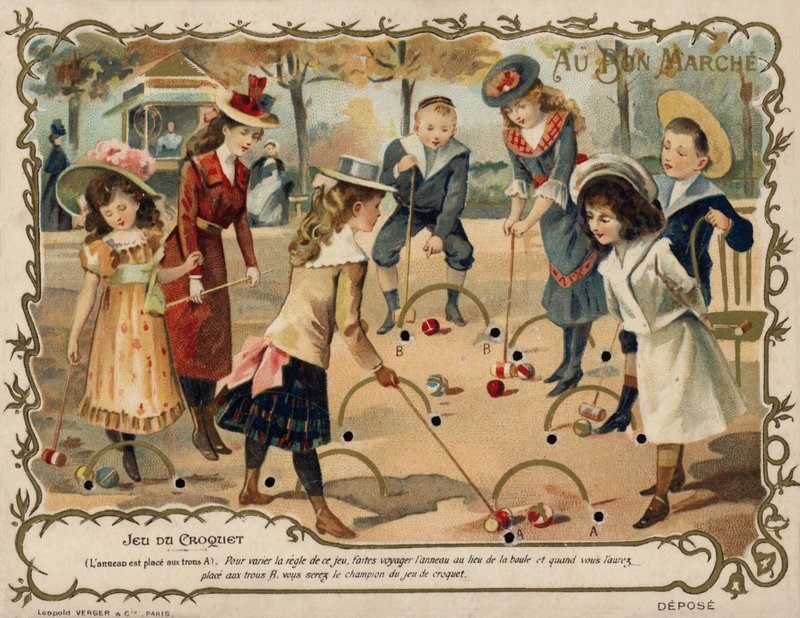 Spelet krocket (chromolitho) av French School