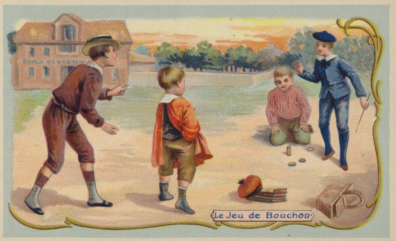 Game of quoits (chromolitho) av French School