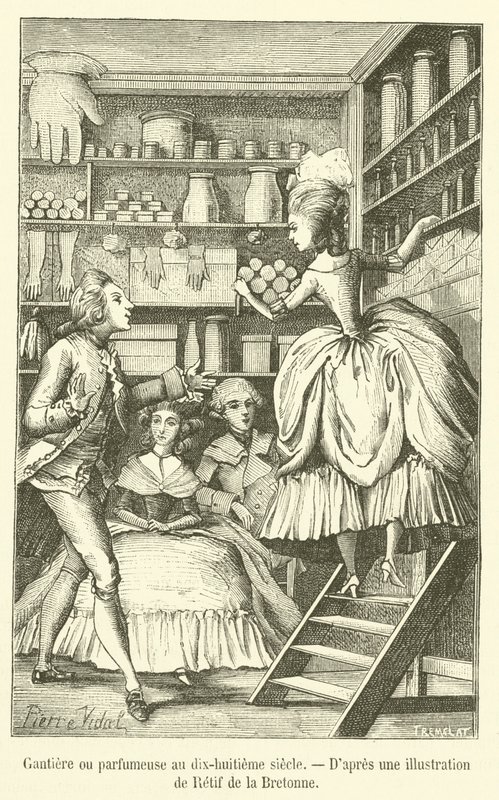 Gantière eller parfymör på 1700-talet (gravyr) av French School
