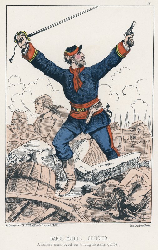 Garde Mobile - Officer (färgad gravyr) av French School