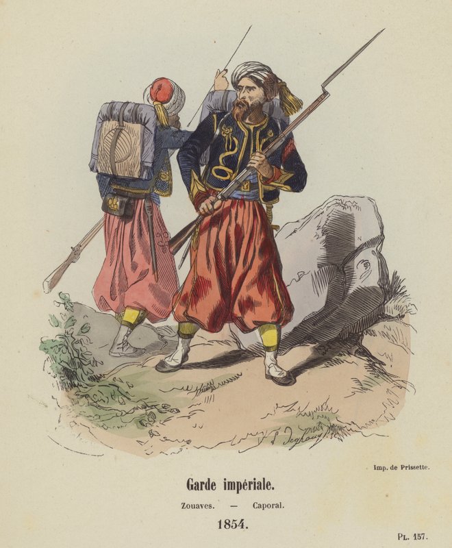 Kejserliga gardet, zouaver, korpral av French School