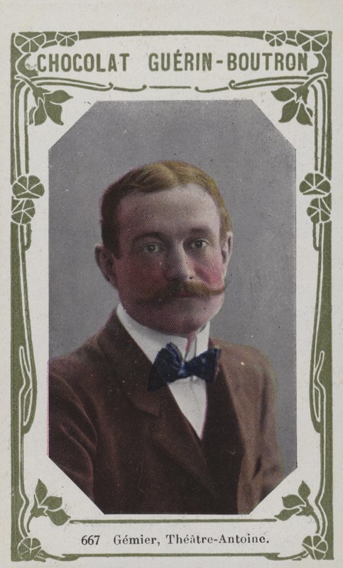Gemier, Theater-Antoine (färgad bild) av French School