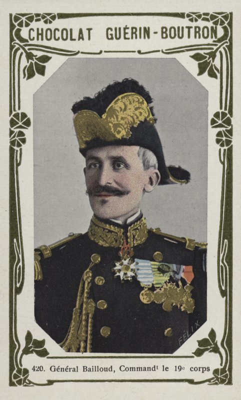 General Bailloud, chef för 19:e kåren (färgat foto) av French School