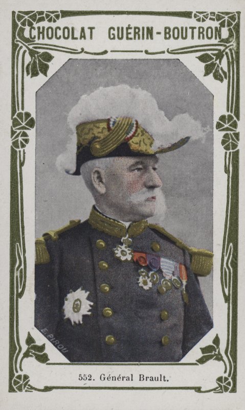 General Brault (färgad bild) av French School