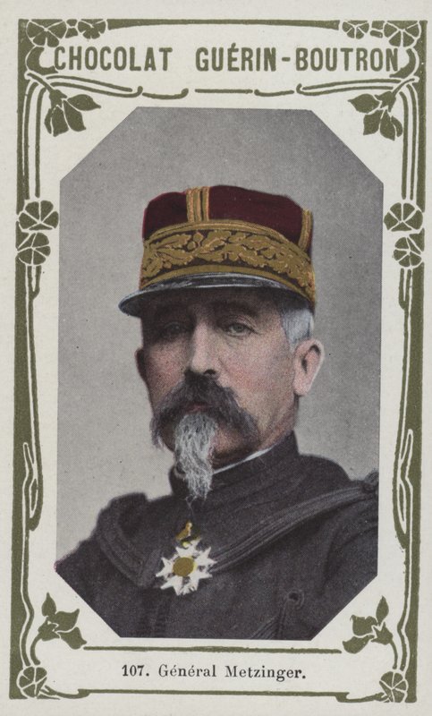 General Metzinger (färgad bild) av French School