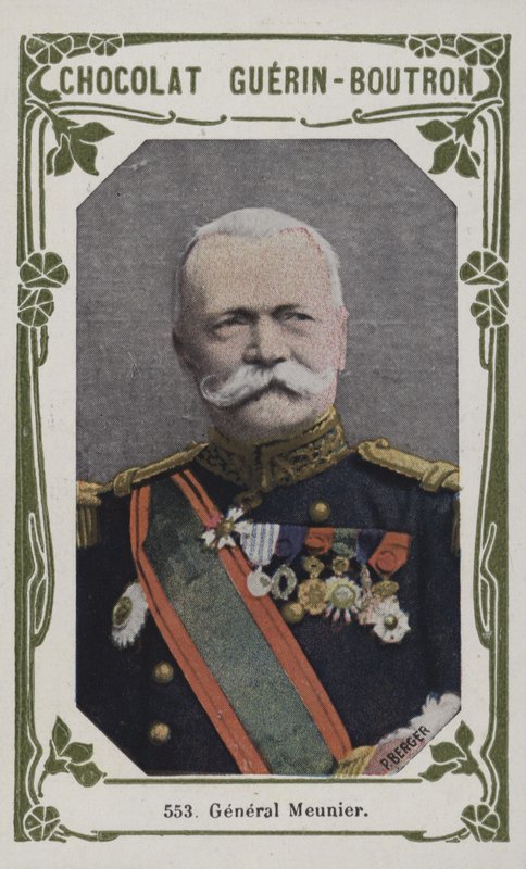 General Meunier (färgad bild) av French School