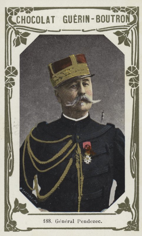 General Pendezec (färgad bild) av French School