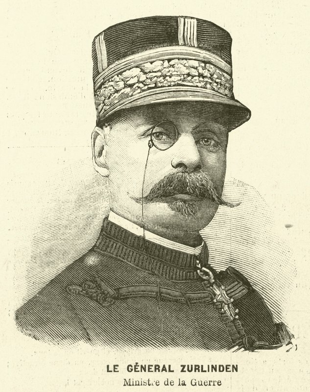General Zurlinden, fransk krigsminister (gravyr) av French School