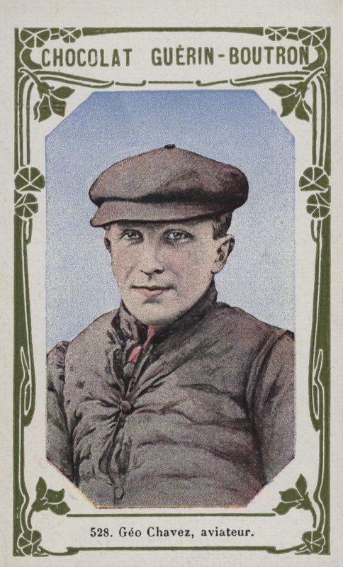 Geo Chavez, flygare (färgad bild) av French School