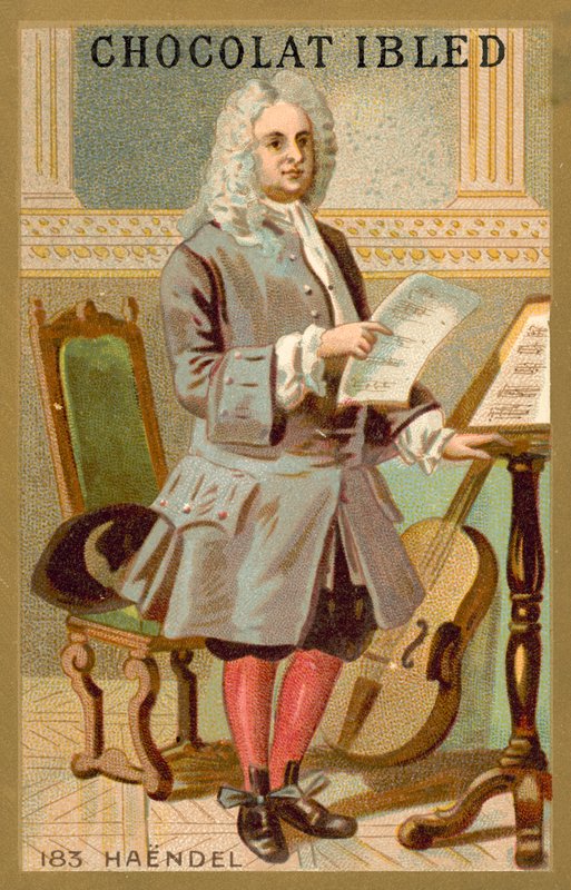 George Frideric Handel, tyskfödd brittisk kompositör (chromolitho) av French School