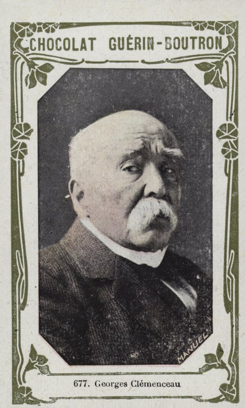 Georges Clemenceau (färgad bild) av French School