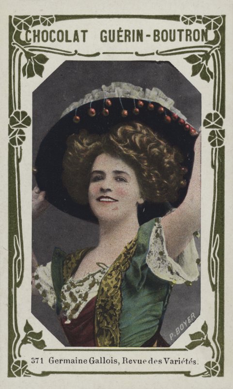 Germaine Gallois, Revue des Varietes (färgad bild) av French School