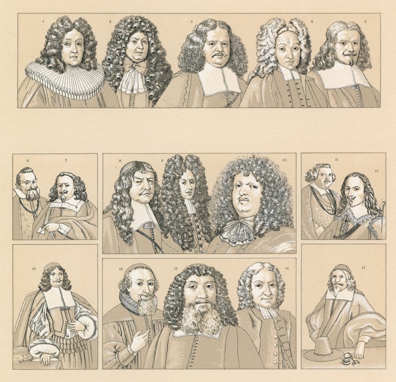 Tyskland XVII-XVIIIth Cent Dräkt av French School