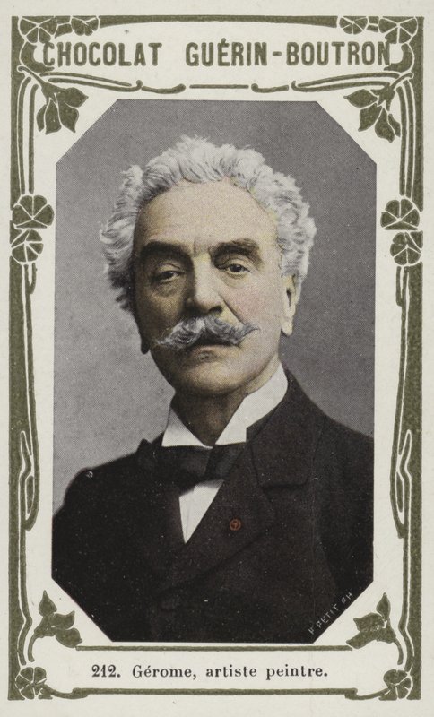 Gerome, målare (färgat foto) av French School