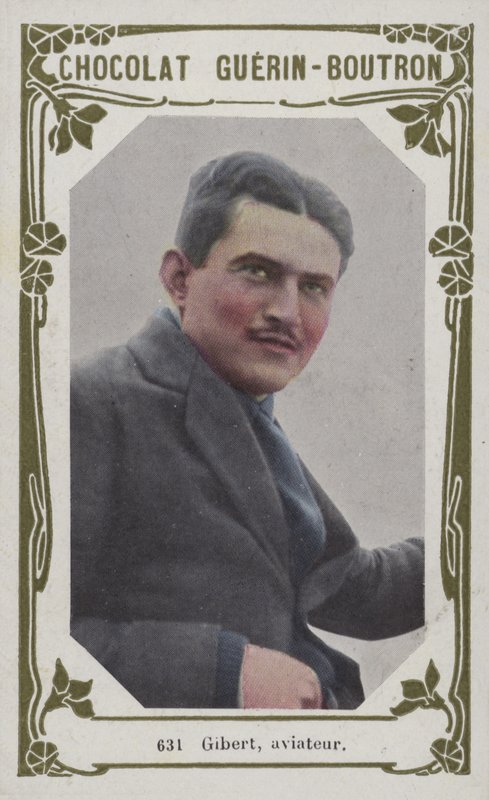 Gibert, flygare (färgad bild) av French School