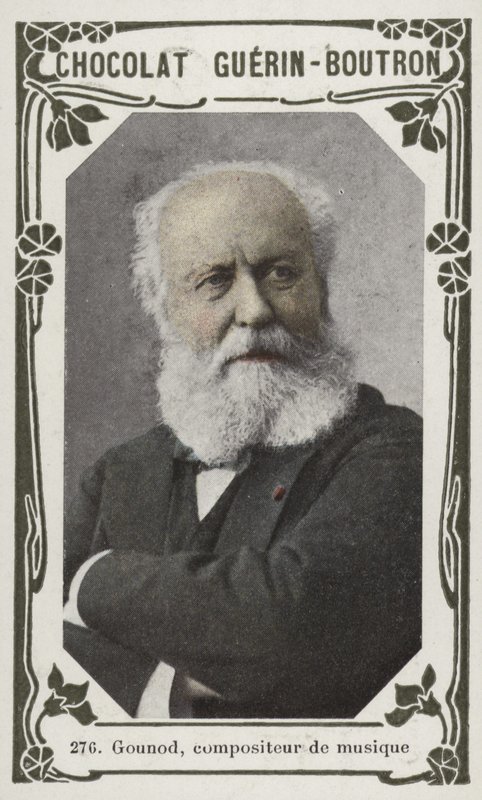 Gounod, musikkompositör (färgat foto) av French School