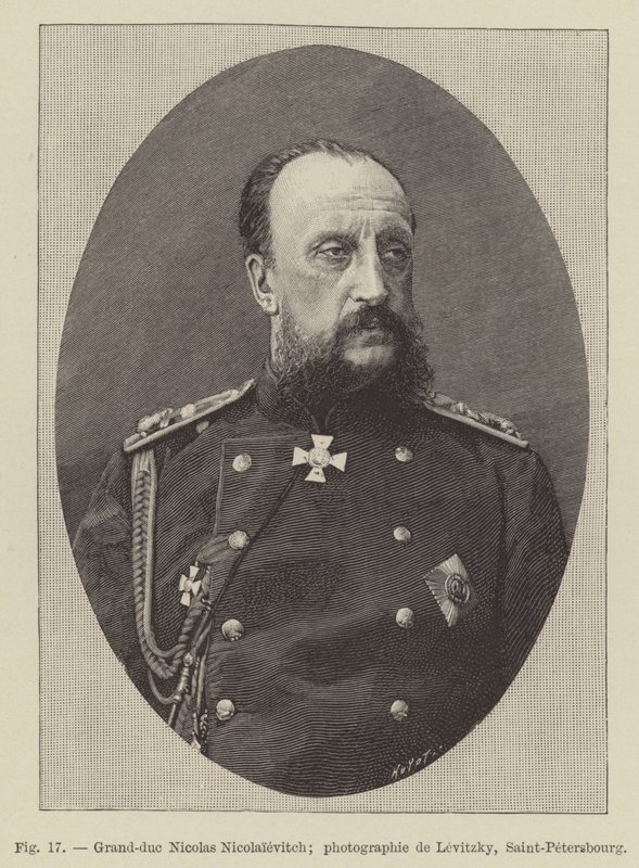 Storfursten Nicolas Nicolaievitch (gravyr) av French School
