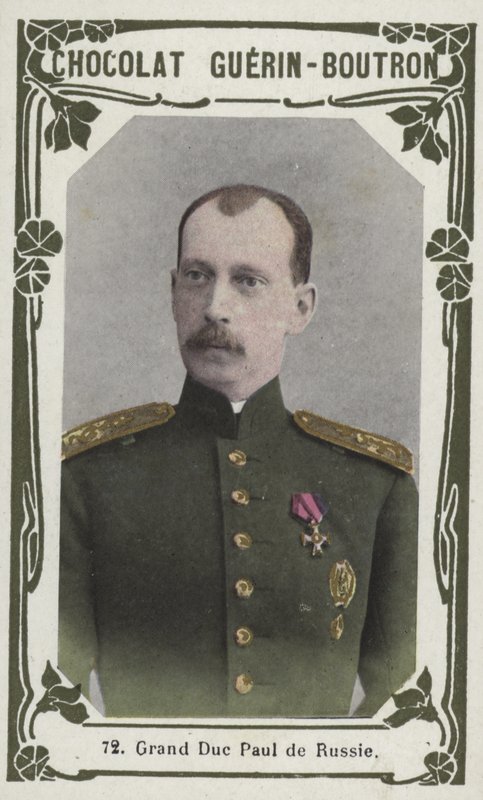 Storhertig Paul av Ryssland (färgad bild) av French School