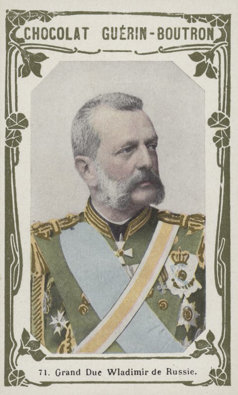 Storhertig Vladimir av Ryssland (färgat foto) av French School