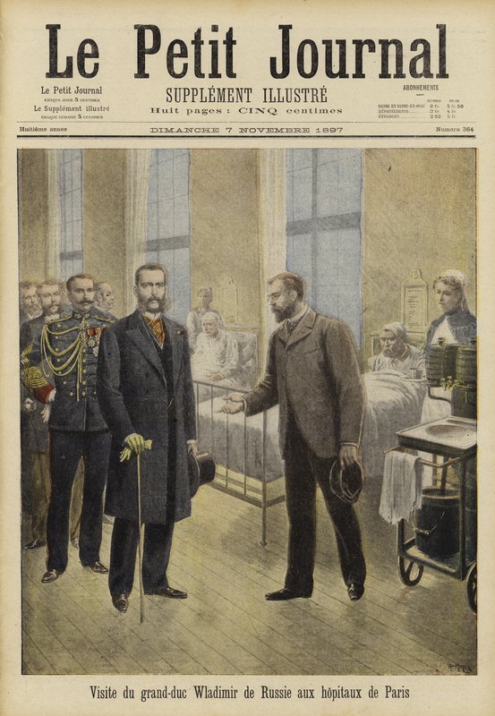 Storhertig Vladimir av Ryssland besökte Paris sjukhus, 1897 av French School