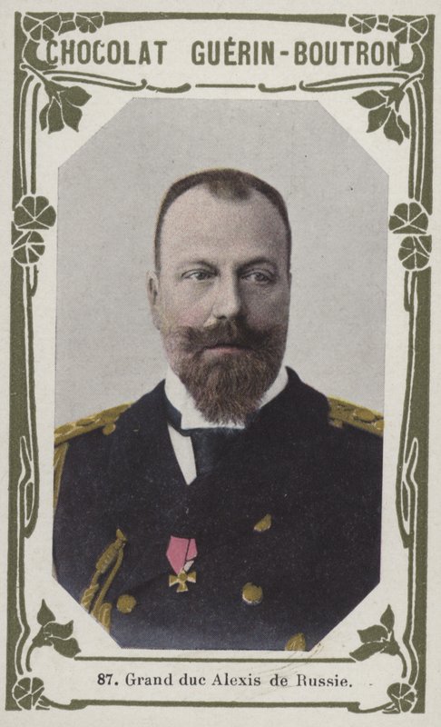 Storhertig Alexis av Ryssland (färgad bild) av French School