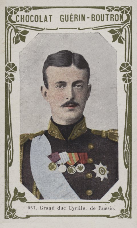 Storhertig Cyril av Ryssland (färgad bild) av French School