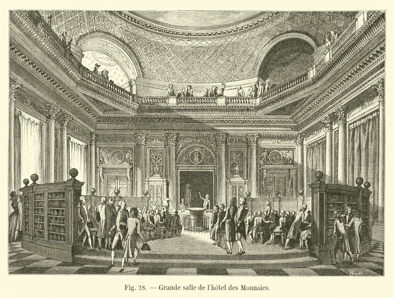 Stora salen på Hotel des Monnaies av French School