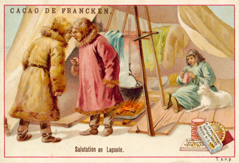 Hälsning i Lappland (chromolitho) av French School