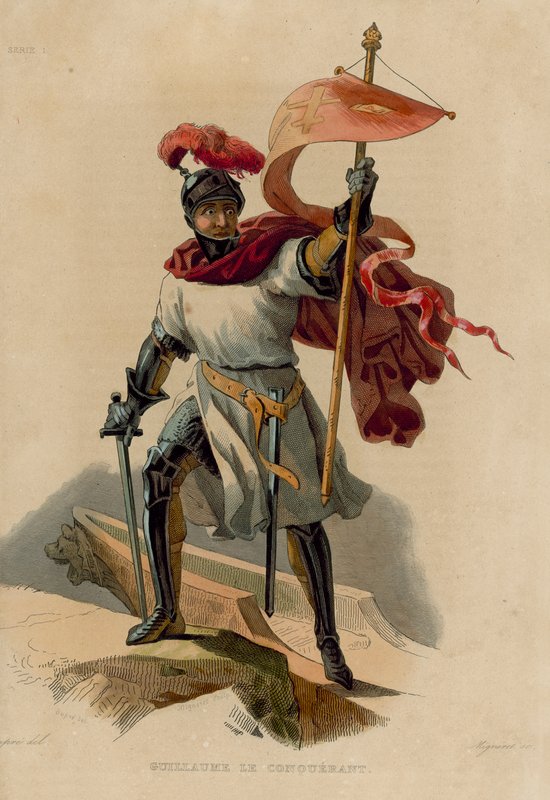 Guillaume le Conquerant (färgad gravyr) av French School