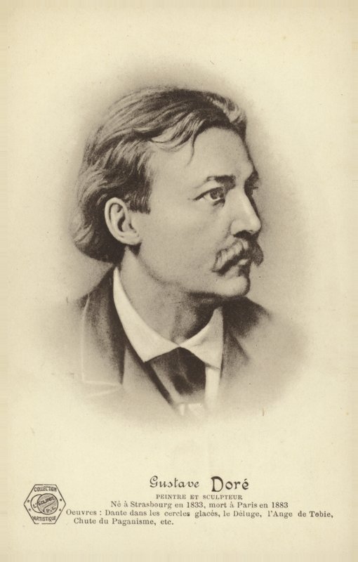 Gustave Dore, fransk konstnär och illustratör (litografi) av French School