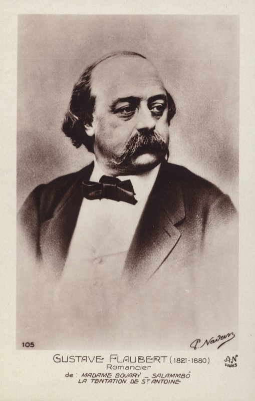 Gustave Flaubert (1820-1881), fransk författare av French School