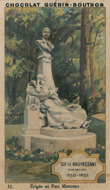 Guy de Maupassant, romanförfattare, 1850-1893, uppförd i Parc Monceau av French School