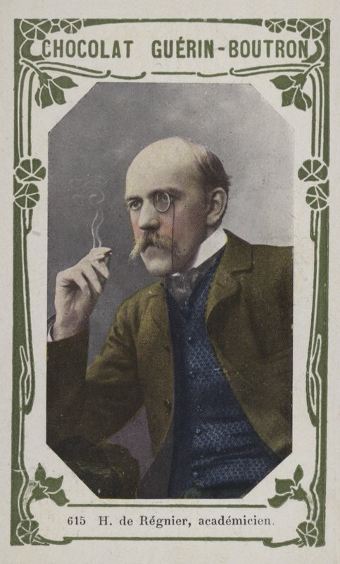 H de Regnier, academicien (färgad bild) av French School