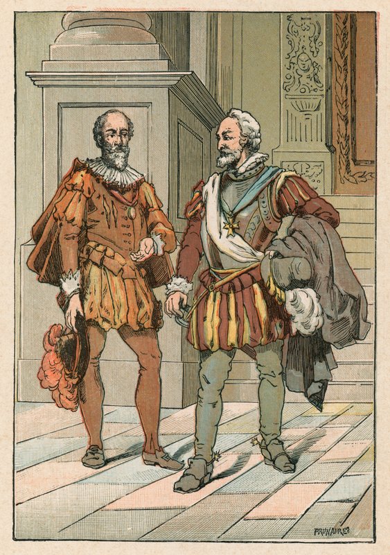 Henrik IV och Sully av French School