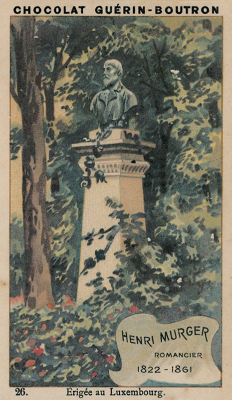 Henri Murger, romanförfattare, 1822-1861, Erigee i Luxemburg av French School
