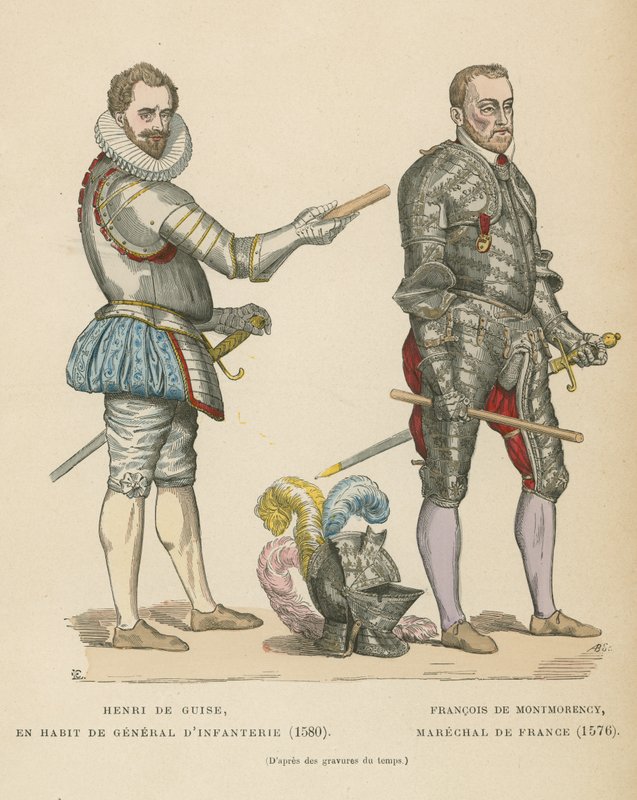 Henry I, hertig av Guise och Francois de Montmorency, marskalk av Frankrike av French School