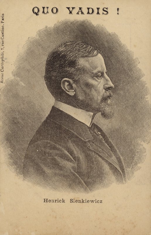 Henryk Sienkiewicz (1846-1916), polsk journalist och romanförfattare (litografi) av French School