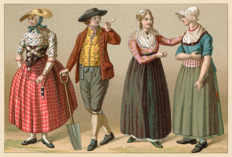 Holland kostym av French School