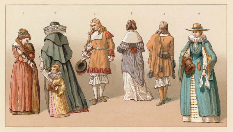 Holland XVIIth Cent Dräkt av French School