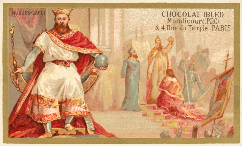 Hugh Capet, Frankernas kung (chromolitho) av French School