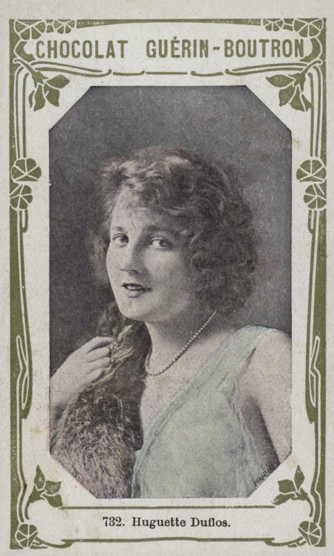 Huguette Duflos (färgad bild) av French School