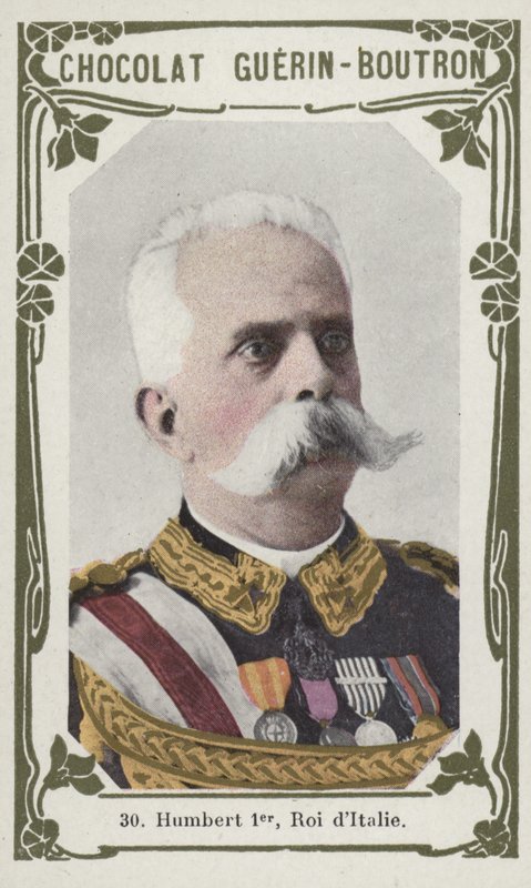 Humbert Premier, kung av Italien (färgad bild) av French School