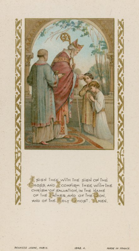 Jag signerar dig med korstecknet (chromolitho) av French School