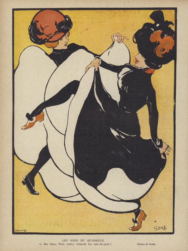 Illustration för Le Rire (färg litho) av French School