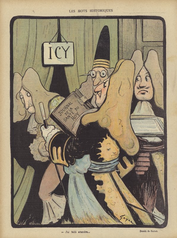 Illustration för Le Rire (färg litho) av French School
