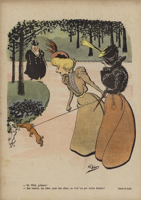 Illustration för Le Rire (färglitografi) av French School