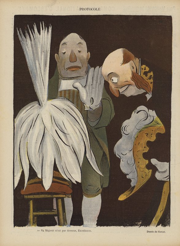 Illustration till Le Rire (färglitografi) av French School